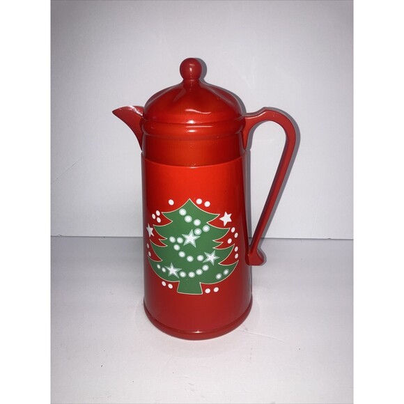 VTG Christmas Tree WAECHTESBACH Thermal Vacuum Carafe 1 Liter A.K.DAS Ht.12" - Picture 4 of 10